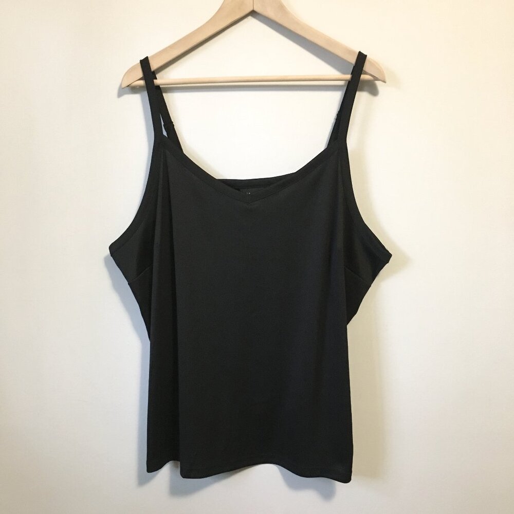 NWT INC International Concepts Adjustable Strap Black Camisole - 3X